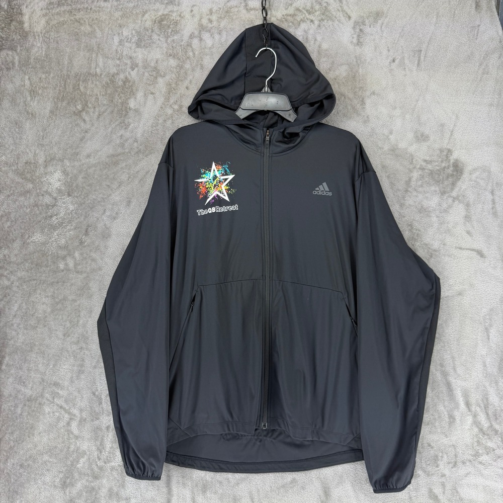 Adidas‎ Aeroready The QB Retreat Steve Clarkson Full Zip Hoodie Mens 2XL Black